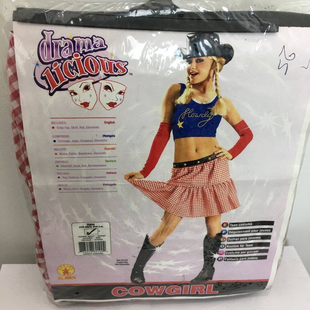 Rubie's Cowgirl Halloween Costume Teen New